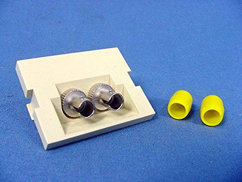 Leviton 41294-2TI MOS Insert Duplex ST Fiber Adapter with Phosphor Bronze Sleeve 45 Exit - Ivory