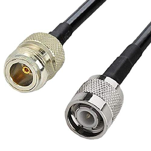 MPD Digital RF UHF VHF HF Coaxial Connection Cable - Straight TNC Male to N Female Connectors on MILSPEC RG-58 (3-Feet)
- with Polyolefin Cross-Linked Strain Relief