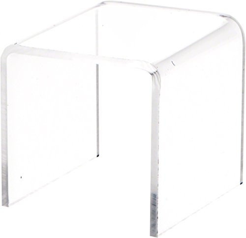 Plymor Clear Acrylic Square Display Riser, 2" H x 2" W x 2" D -3/32" Thick- -3 Pack-