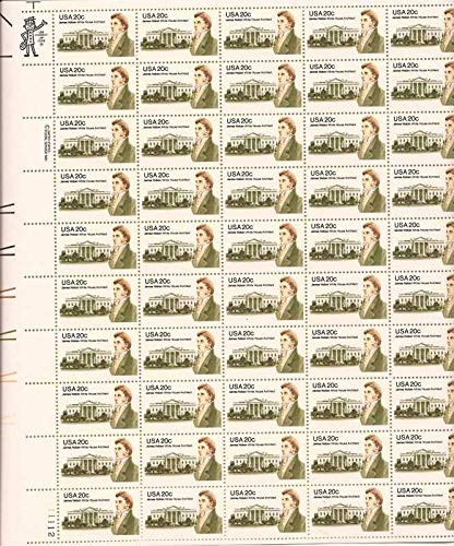 US Stamp 1981 20c White House Architect James Hoban 50 Stamp Sheet Scott 1936