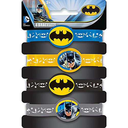 Batman Silicone Wristband Party Favors, 4ct Batman Silicone Wristband Party Favors, 4ct
