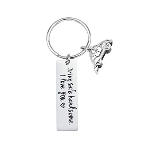 Amosfun Drive Safe Keychain Drive Safe Handsome I Love You Gifts for Husband Dad Boyfriend Gifts Valentines Day Fathers Day Trucker Birthday Gift Amosfun Drive Safe Keychain Drive Safe Handsome I Love You Gifts for Husband Dad Boyfriend Gifts Valentines Day Fathers Day Trucker Birthday Gift