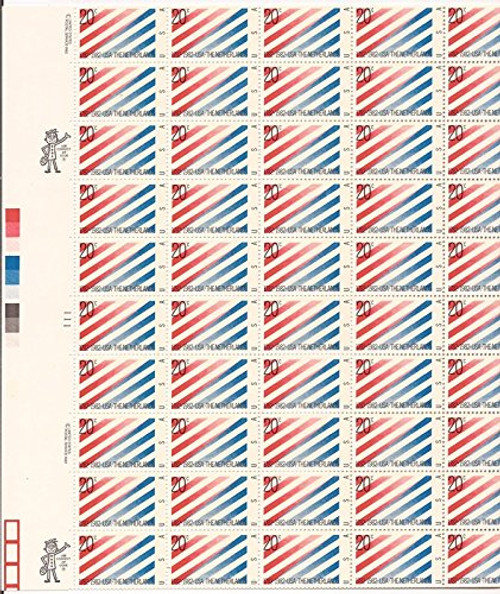 US Stamp - 1982 US-Netherlands - 50 Stamp Sheet - Scott 2003