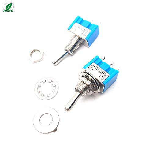20pcs Toggle Switches MTS-102 350V 6A Toggle Switch MTS102 Rocker Switch for Power Switch ON-ON 3 feet 2 Files
