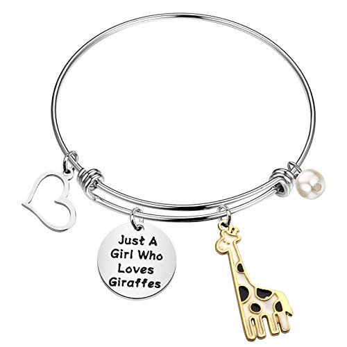 FAADBUK Funny Giraffes Bracelet Animal Lover Gift Just A Girl Who Loves Giraffes Jewelry Bracelet Giraffes Lover Gift Giraffes Jewelry -Giraffes Br-S-