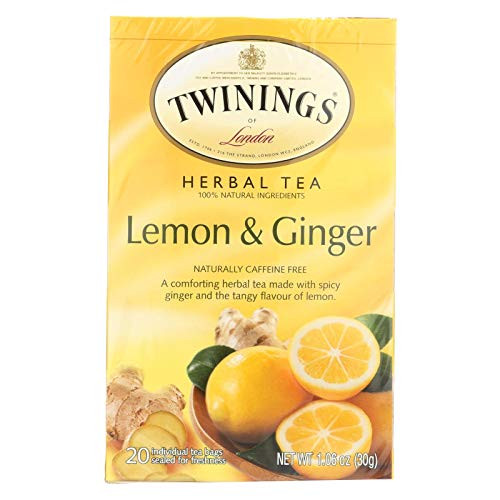 Twinings of London Lemon & Ginger Herbal Tea, 20 Count Twinings of London Lemon & Ginger Herbal Tea, 20 Count