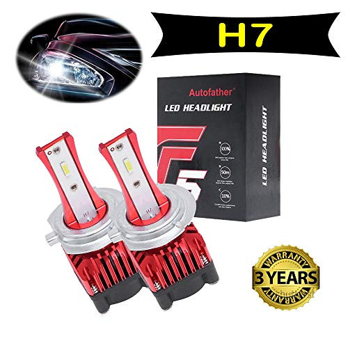 H7 Led Headlight Bulbs Fog Lights 6000K Car Headlights Plug and Play Replacement Kit, High Beam or Low Single Beam Conversion Kit, 20000LM/Pair