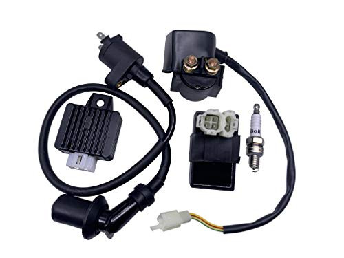 Hity Motor AC CDI Ignition Coil Spark plug Relay Voltage Regulator for Tomberlin Crossfire 150R Spiderbox 150cc Go karts Parts GY6 150cc Engine Scooter Moped Hammerhead GTS American Sportworks 150