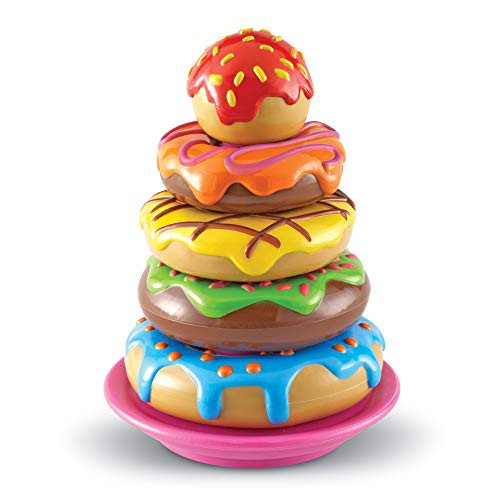 Learning Resources Smart Snacks Stack 'em Up Doughnuts, 5 Colorful Donuts, Ages 2 plus