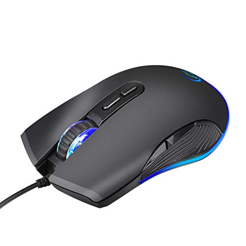 Ajiestour G830 Gaming Mouse Mini Optical Wired Mouse 4 Colors LED Light Mice for PC Computer Laptop