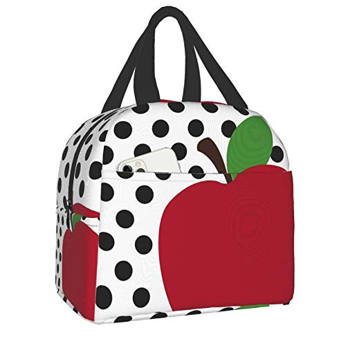 Teacher's Apple Lunch Bag,Insulated Lunch Box School Picnic Thermal Carrying Gourmet Food Container Organizer, Lunch Bags for Kids, Girls, Boys and Women Teacher's Apple Lunch Bag,Insulated Lunch Box School Picnic Thermal Carrying Gourmet Food Container Organizer, Lunch Bags for Kids, Girls, Boys and Women