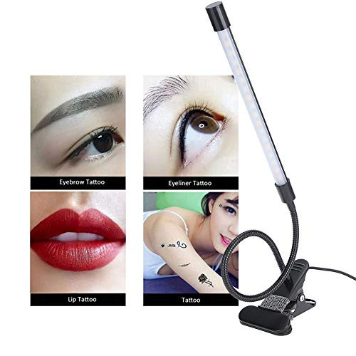Artist Tool Eye-caring Portable USB LED Clip Table Lamp Adjustable Desk Light for Tattoo/Manicure/Makeup