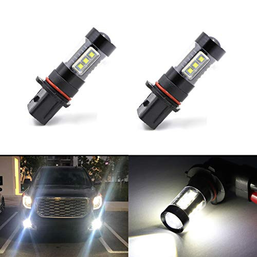 PSX26W 12278 Fog Light Bulbs LED 80W Ultra Extremely Bright 6000K 16 SMD White Xenon Driving Light Bulbs Lamps -Pack of 2-