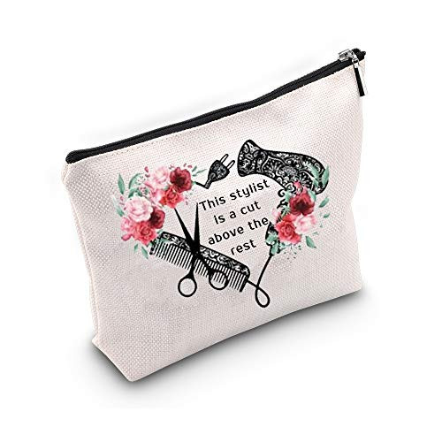 G2TUP Hairdresser Cosmetologist Gift for Hair Stylist Women Cosmetic Bag Barber Floral Pouch This Stylist is a Cut Above the Rest -Hair Stylist- G2TUP Hairdresser Cosmetologist Gift for Hair Stylist Women Cosmetic Bag Barber Floral Pouch This Stylist is a Cut Above the Rest -Hair Stylist-