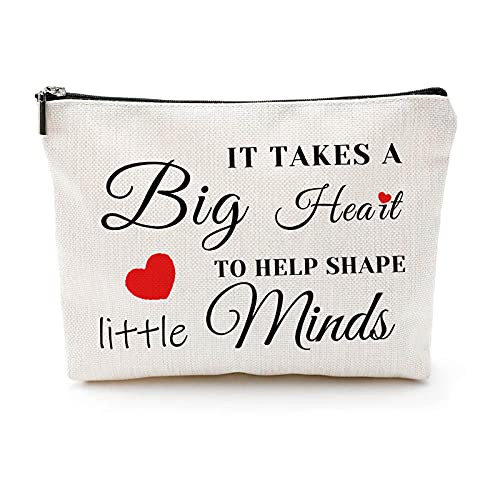 Teacher Thank You Gifts for Women Teacher Appreciation Gifts Makeup Bag Makeup Cosmetic Bags for Christmas Birthday Graduation Gifts Teacher Gifts Preschool Elementary High School makeup bags