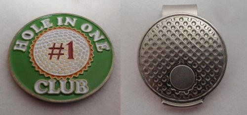 Global Tour Golf Hole in One Club Ball Marker with Silver Hat Clip
