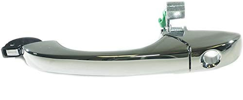 Sentinel Parts Outside Exterior Front Left Driver Side Smooth Chrome Exterior Door Handle w/Keyhole for 2005-2010 Chrysler Dodge