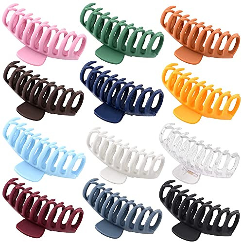 Fankture 12pcs Claw Clips,Big Hair Clips,Hair Clips for Women, Hair Styling Accessories,Claw Hair Clips,Hair Clips for Styling,Hair Clips for Women Thick Hair,Banana Clip,Women Matte Hairclips
