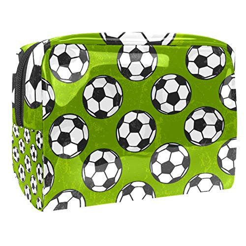 Football Soccer Sport Cosmetic Bag Travel Cosmetic Bags 18.5x7.5x13cm PVC Makeup Bag Pouch Purse Coin Bag