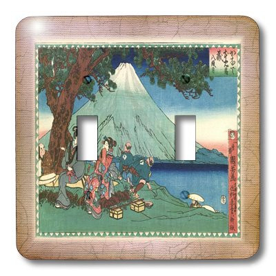 3dRose LLC lsp_100439_2 Ancient Japanese Wood Block Painting Double Toggle Switch
