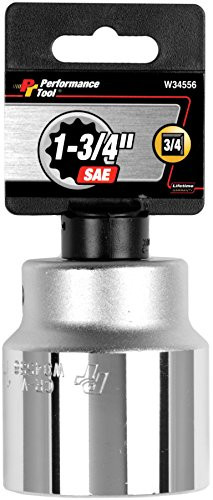 Performance Tool W34556 3/4" Drive 12-Point SAE Standard Socket, 1-3/4"