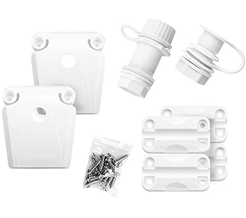 Cooler Replacement Parts Kit,Ice Chest Hinges,Threaded Cooler Drain Plug.