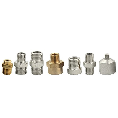 OPHIR 7PCS Airbrush Adapter Fitting Airbrush Connector Badger Hose Adapter for Airbrush Hose Compressor 1/4 to 1/8