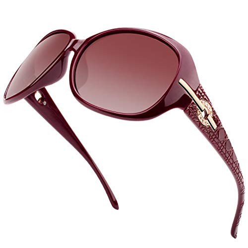 SUNIER Polarized Sunglasses for Women Classic Oversized UV400 Luxury Glasses