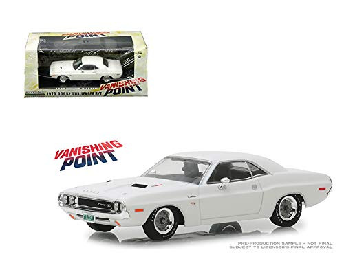 M&J New Diecast Toys Car Greenlight 1: 43 Hollywood - Vanishing Pt. (1971) - 1970 Dodge Challenger R/T (White) 86545