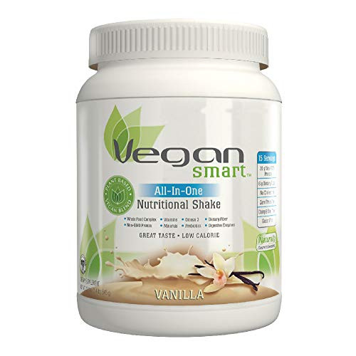 Vegansmart Plant Based Vegan Protein Powder by Naturade, All-In-One Nutritional Shake  Vanilla 22.75 oz