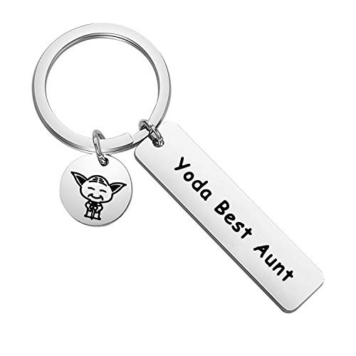 FOTAP Aunt Jewelry Yoda Best Aunt Keychain Best Auntie Gift Aunt Gift Auntie Birthday Gift Best Aunt Ever Gift New Aunt Gift-Yoda Aunt Key- FOTAP Aunt Jewelry Yoda Best Aunt Keychain Best Auntie Gift Aunt Gift Auntie Birthday Gift Best Aunt Ever Gift New Aunt Gift-Yoda Aunt Key-