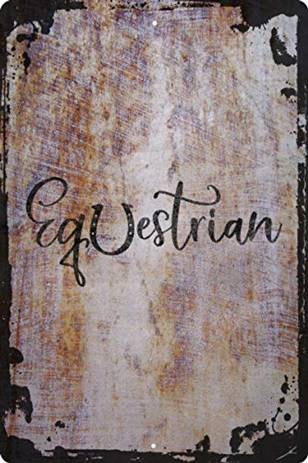 Equestrian cursive horseshoe horse stable rider cowboy cowgirl Decorative Wall Decor Funny Gift