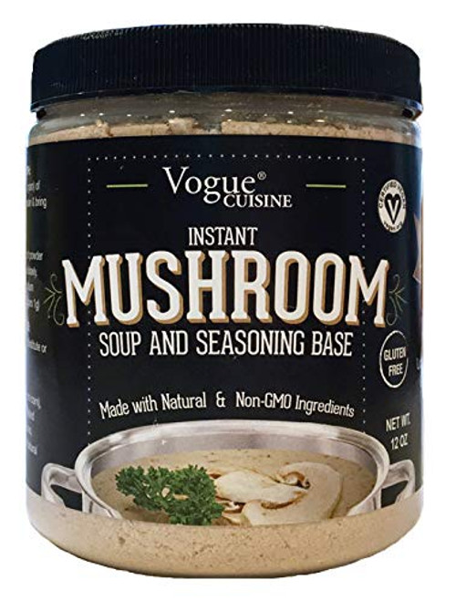 Vogue Cuisine Mushroom Soup  and  Seasoning Base - Low Sodium  and  Gluten Free -12 oz-