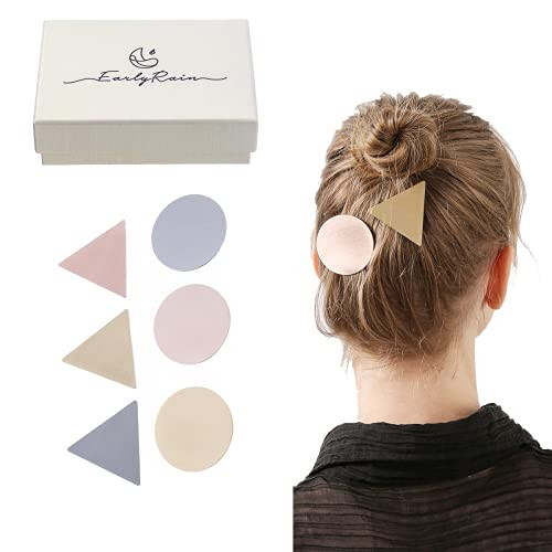 Hair Clips, Hair pins metal Barrettes Gold Hairpin Clamps Pins for women and girls,Hair Accessories Circle Triangle Shape
