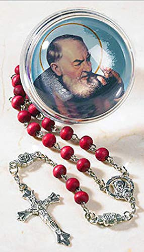 Rose Petal Holy Rosary St Pio Included Devotional Saint Bracelet Cord Rosary  plus 1 Holy Card St.Jude