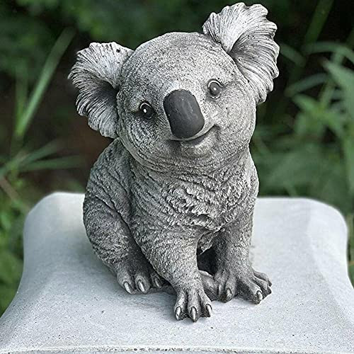 QIANSHENG Cute Garden Statue Resin Seated Koala Figurine Animal Sculpture Patio Lawn Yard Outdoor Decor Home Desk Ornament QIANSHENG Cute Garden Statue Resin Seated Koala Figurine Animal Sculpture Patio Lawn Yard Outdoor Decor Home Desk Ornament