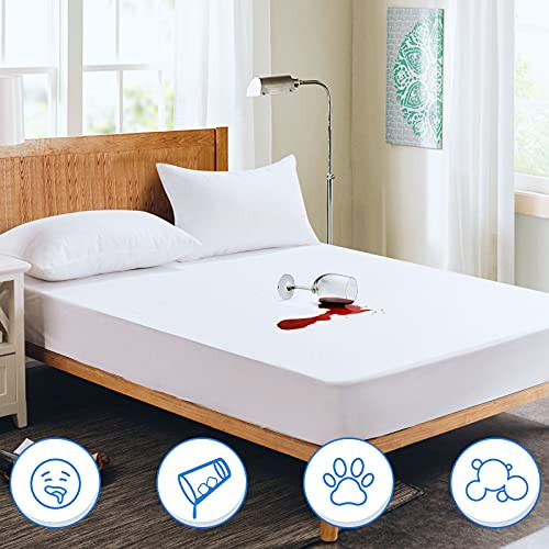 Twin Mattress Protector Waterproof Mattress Cover Twin Size Bed Protector Washable Soft Terry Cotton Surface for Kids Pets Adults Fitted Sheet Deep Pocket 39x75 Twin Mattress Protector Waterproof Mattress Cover Twin Size Bed Protector Washable Soft Terry Cotton Surface for Kids Pets Adults Fitted Sheet Deep Pocket 39x75