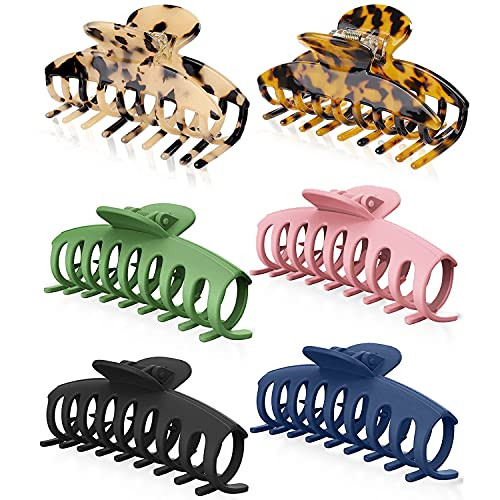 Hair Clips for Women, Hair Claw Clips for Girls, Hair Clips for Thick Hair, Claw Hair Clips, Banana Clips Hair, Matte Hair Clips, Barrettes, Small Hair Clips and Big Hair Claw Clip, Large Jaw Clips 6Pack Hair Clips for Women, Hair Claw Clips for Girls, Hair Clips for Thick Hair, Claw Hair Clips, Banana Clips Hair, Matte Hair Clips, Barrettes, Small Hair Clips and Big Hair Claw Clip, Large Jaw Clips 6Pack