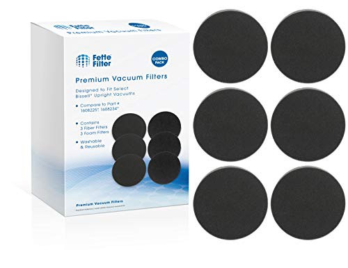 Fette Filter - Vacuum Filter Kit Compatible with Bissell PowerForce Helix Turbo Bagless Upright Vacuum 2190  and  1701. Compare to Part  1608225  and  1608234, 160-8225  and  160-8234. Combo Pack