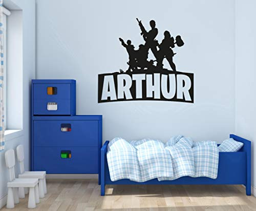 Custom Name Wall Decal - Famous Game - Wall Decal for Home Bedroom Nursery Playroom Decoration -R Julio 443- --Wide 15"x13" Height--