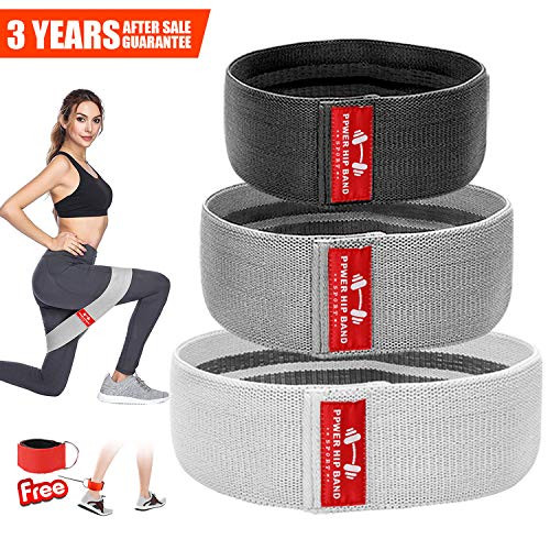 Hip Resistance Bands for Legs and Butt Exercise Workout Booty Hip Band Heavy Fabric Cloth Resistance Loops Thick Wide Elastic Circle Hips Flexor Loop Cotton Glute Activation for Women Men No Slip