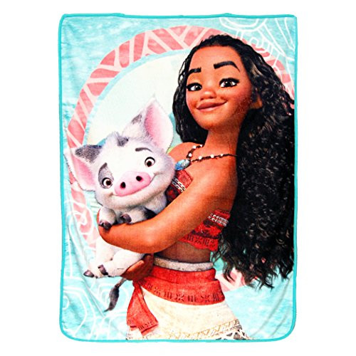 Disney's Moana, "Voyagers" Micro Raschel Throw Blanket, 46" x 60", Multi Color