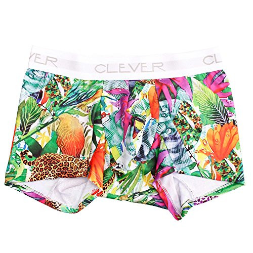 Clever 2261 Clever Leopard Boxer Color White Size Small