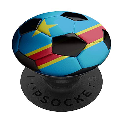 Congo Flag Football Soccer Ball PopSockets Grip and Stand for Phones and Tablets