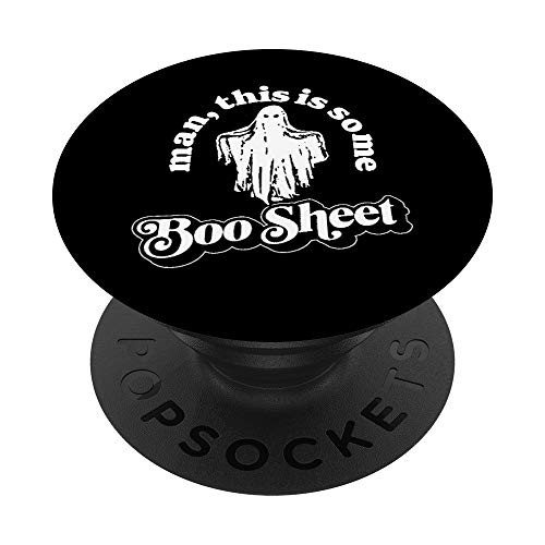 Man This is Some Boo Sheet Funny Ghost Halloween Graphic PopSockets Grip and Stand for Phones and Tablets