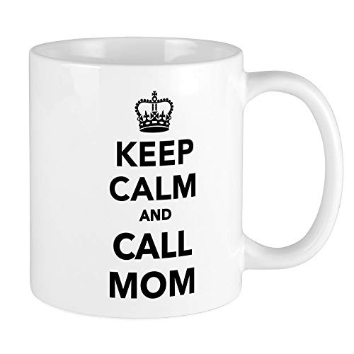 CafePress Keep Calm And Call Mom Mug Unique Coffee Mug, Coffee Cup