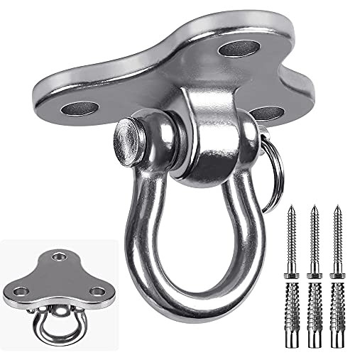 BeneLabel Three Holes Heavy Duty Swing Hanger, Swing Set Hardware, Swing Set Accessories, Swing Set Brackets, Hammock Hanging Kit, Punching Bag Hangers, Indoor/Outdoor Playground, 1100BL Capacity