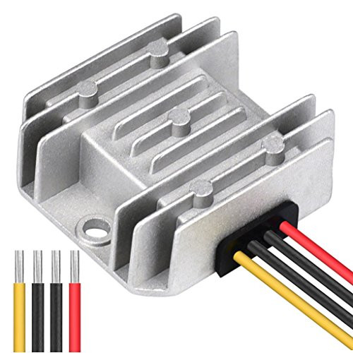 Cllena DC 8V-40V to 12V 3A Automatic Buck Boost Converter Step Down/Up Regulator Voltage Reducer Converter Waterproof Regulated DC Power Supply for Golf Cart Club Car LED Light