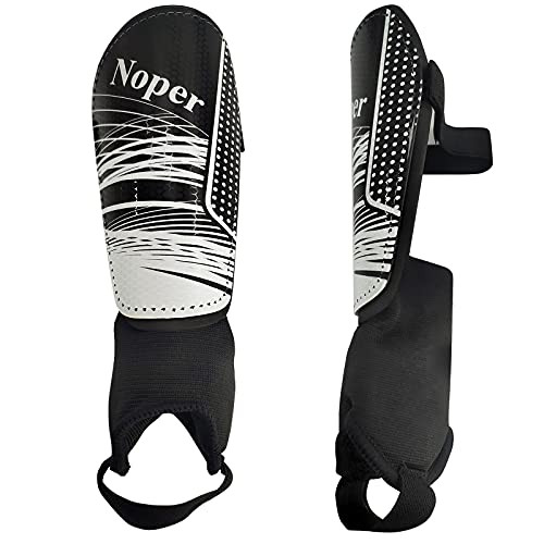 Soccer Shin Guards for Youth Kids, Shin Guards for Boys and Girls Protective Soccer Equipment with Ankle Adjustable Straps