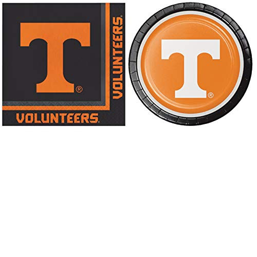 Olive Occasions Tennessee Collegiate Football Sports Disposable Paper Party Supplies 16 Dinner Plates, 16 Lunch Napkins, Recipe by Grandma Olive Olive Occasions Tennessee Collegiate Football Sports Disposable Paper Party Supplies 16 Dinner Plates, 16 Lunch Napkins, Recipe by Grandma Olive
